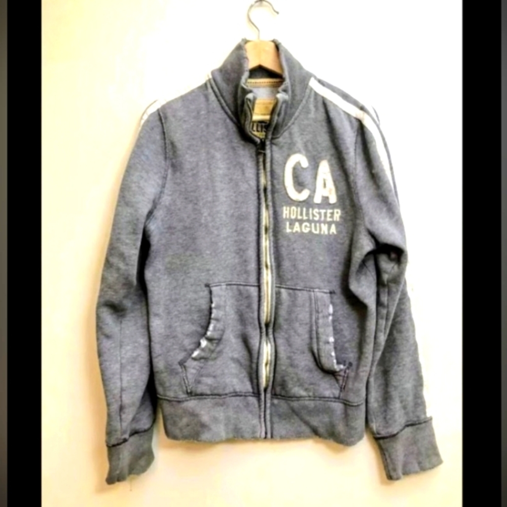 Hollister Gray Zip-Up Lightweight Shirt Jacket